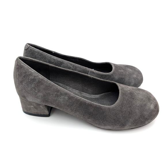 Jeffrey Campbell Suede Birdie Block Heeled Pump Women's Gray Size US8 EU39 - Picture 4 of 11